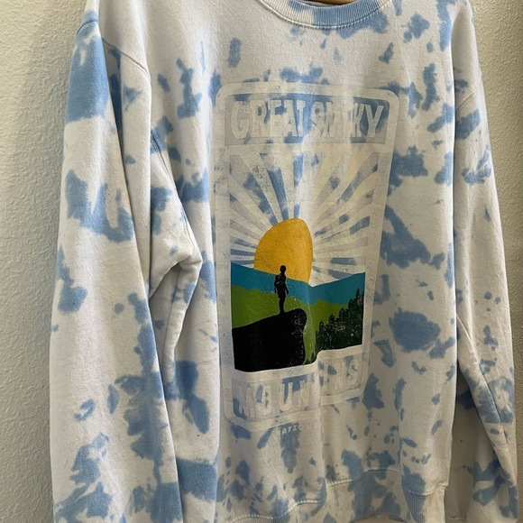 National Park 🏞️ Foundation Tie Dye Great Smokey Mountains Crew Neck Sweatshirt - Picture 2 of 5